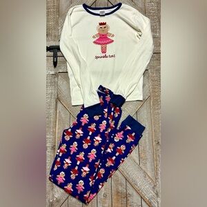 Girls Gymboree Pajama Set Size 12 Gingerbread